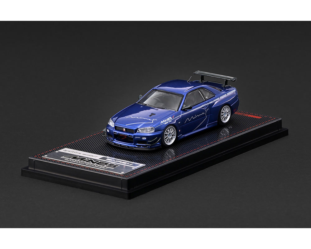 (Preorder) Ignition Model 1:64 Nissan Skyline GT-R Mine’s (R34) – Blue