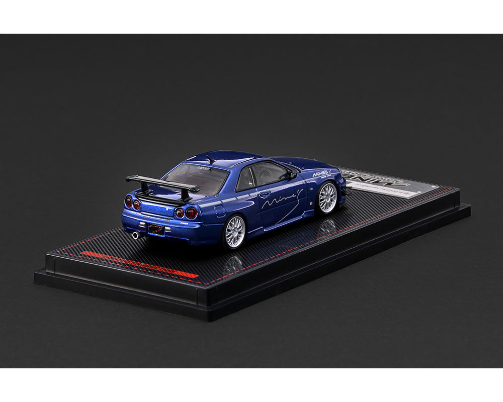(Preorder) Ignition Model 1:64 Nissan Skyline GT-R Mine’s (R34) – Blue
