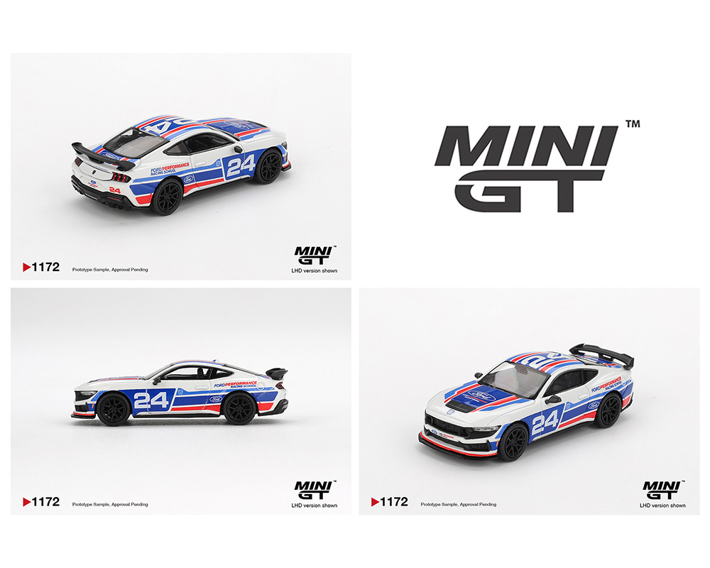 Mini GT 1:64 Ford Mustang Dark Horse #24 Ford Performance Racing School #1172