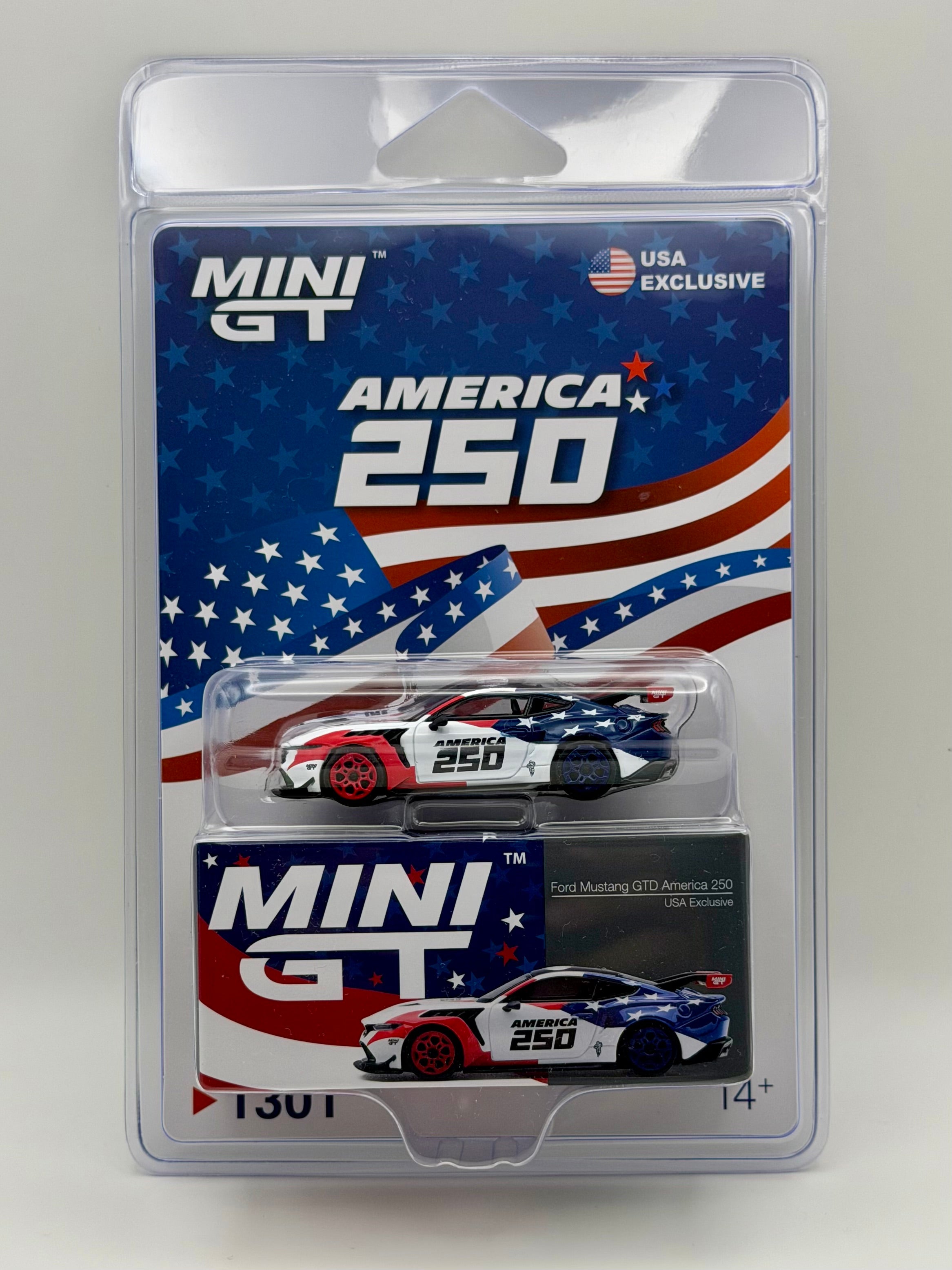 Mini GT 1:64 Ford Mustang GTD America 250 USA Exclusive LHD #1301 – Mijo Exclusives.