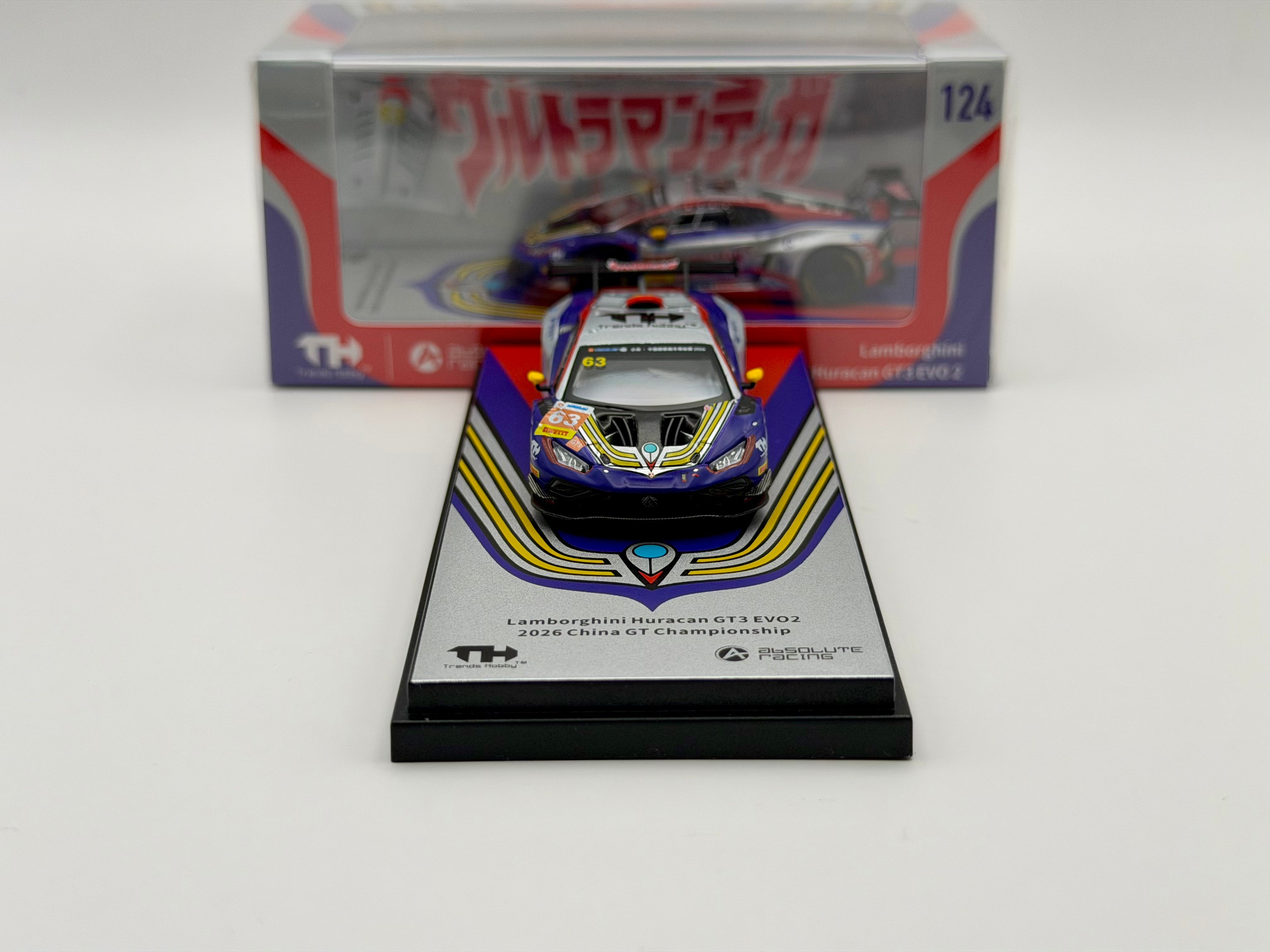 （予約商品）ランボルギーニ ウラカン GT3 EVO2 ウルトラマンティガ リバリー – 2026 China GT #63 241083(D)