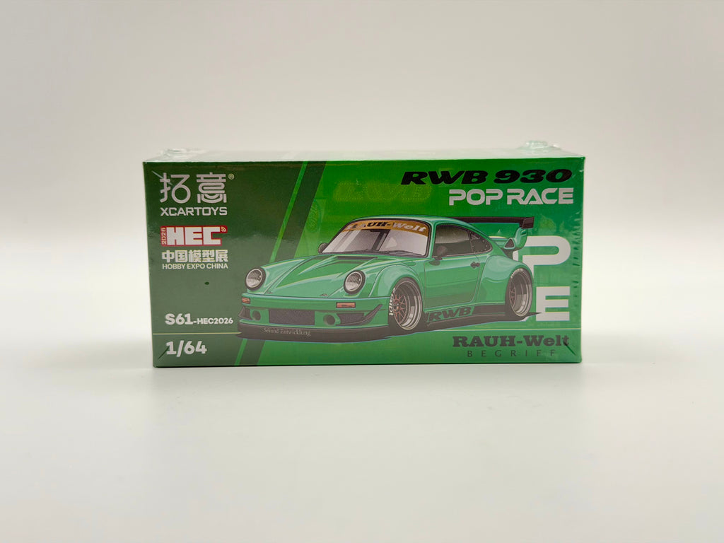 Pop Race 1/64 RWB 930 グリーン HEC 2026 イベント限定 開封済み