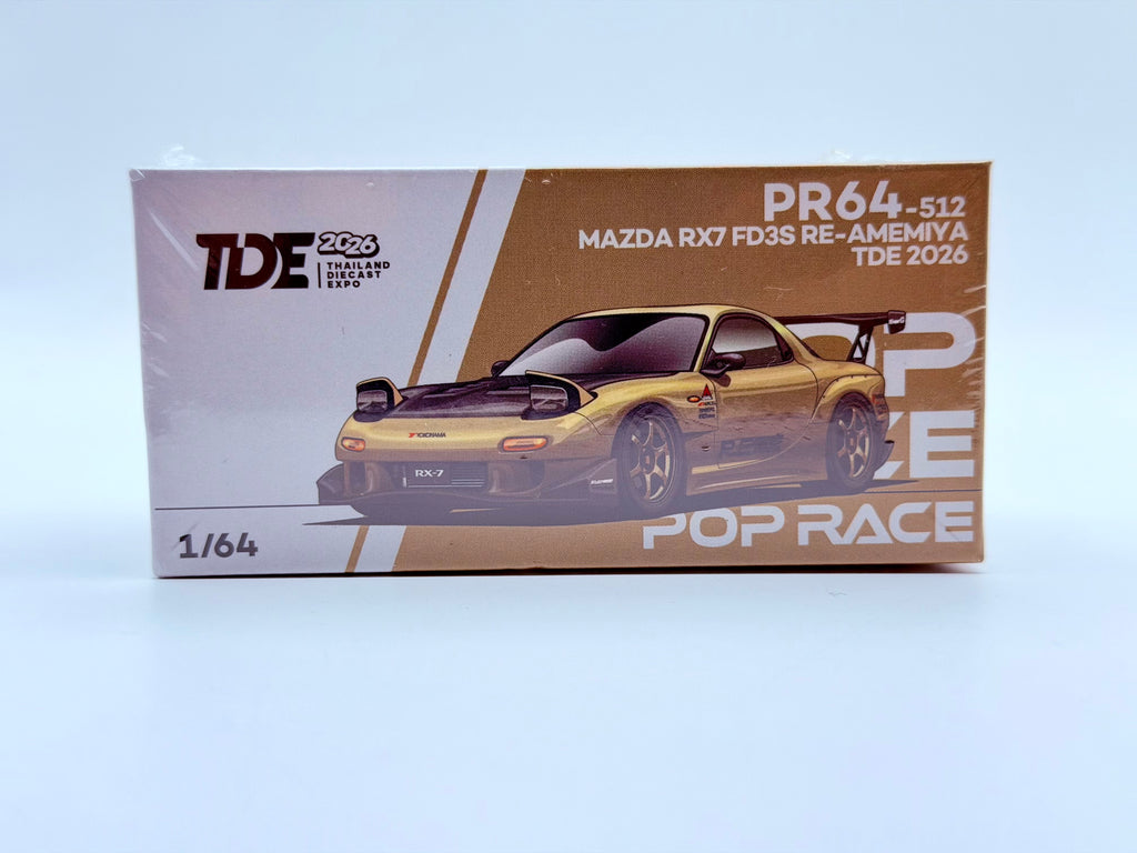 Pop Race 1:64 Mazda RX7 FD3S RE-Amemiya TDE 2026 - Gold