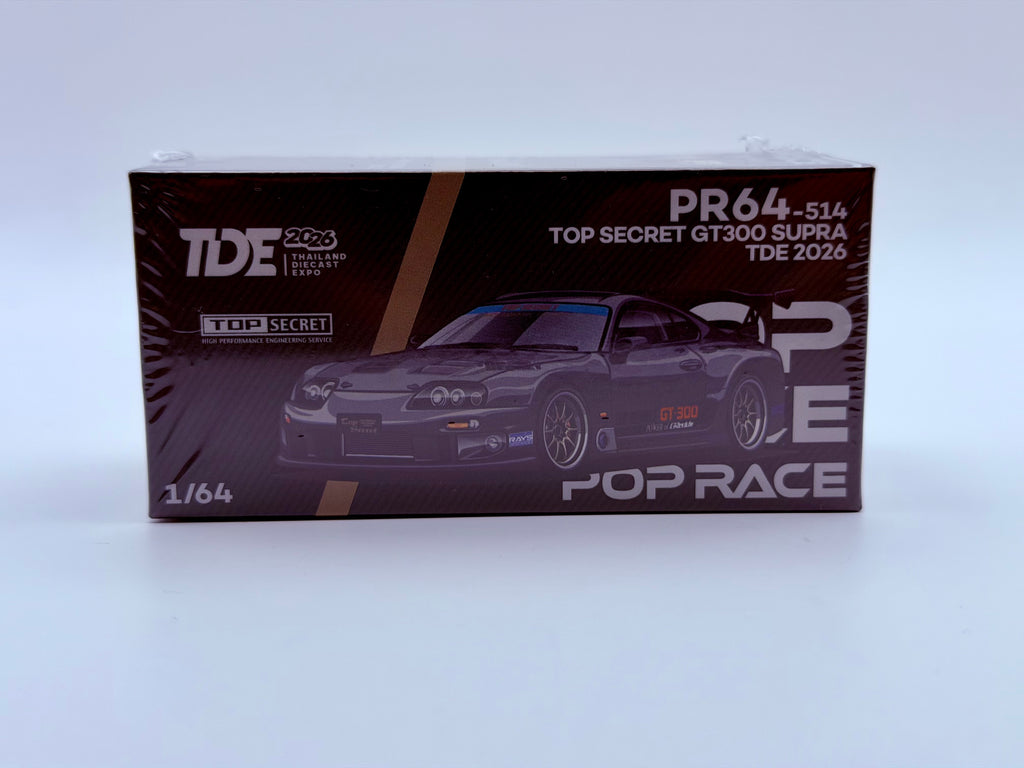 Pop Race 1:64 Toyota Supra Top Secret GT300 TDE 2026 - Carbon Black