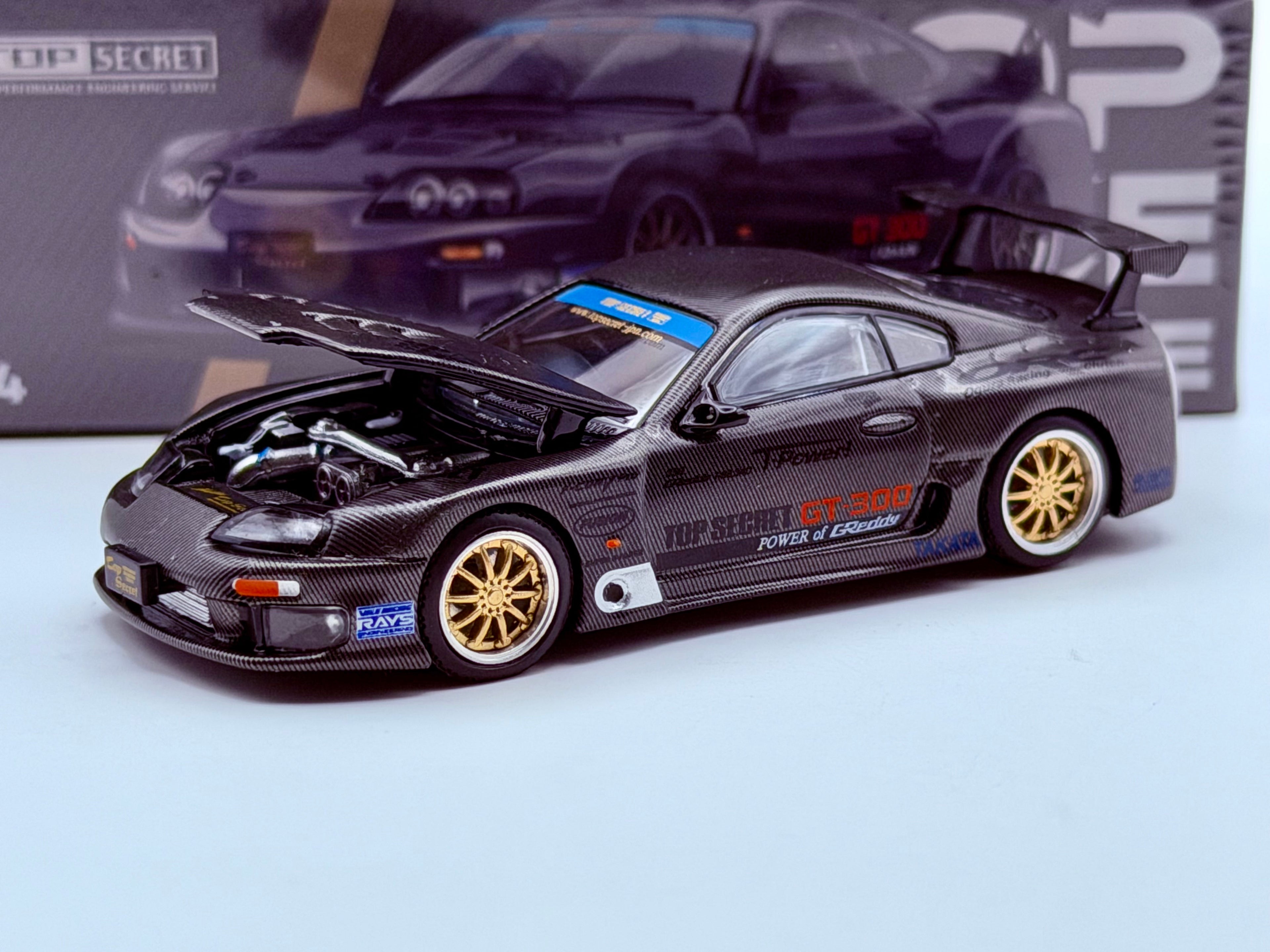 Pop Race 1:64 Toyota Supra Top Secret GT300 TDE 2026 - Carbon Black