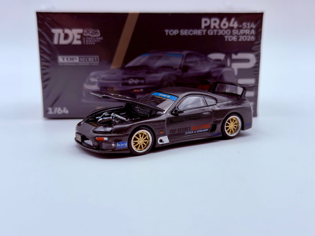 Pop Race 1:64 Toyota Supra Top Secret GT300 TDE 2026 - Carbon Black