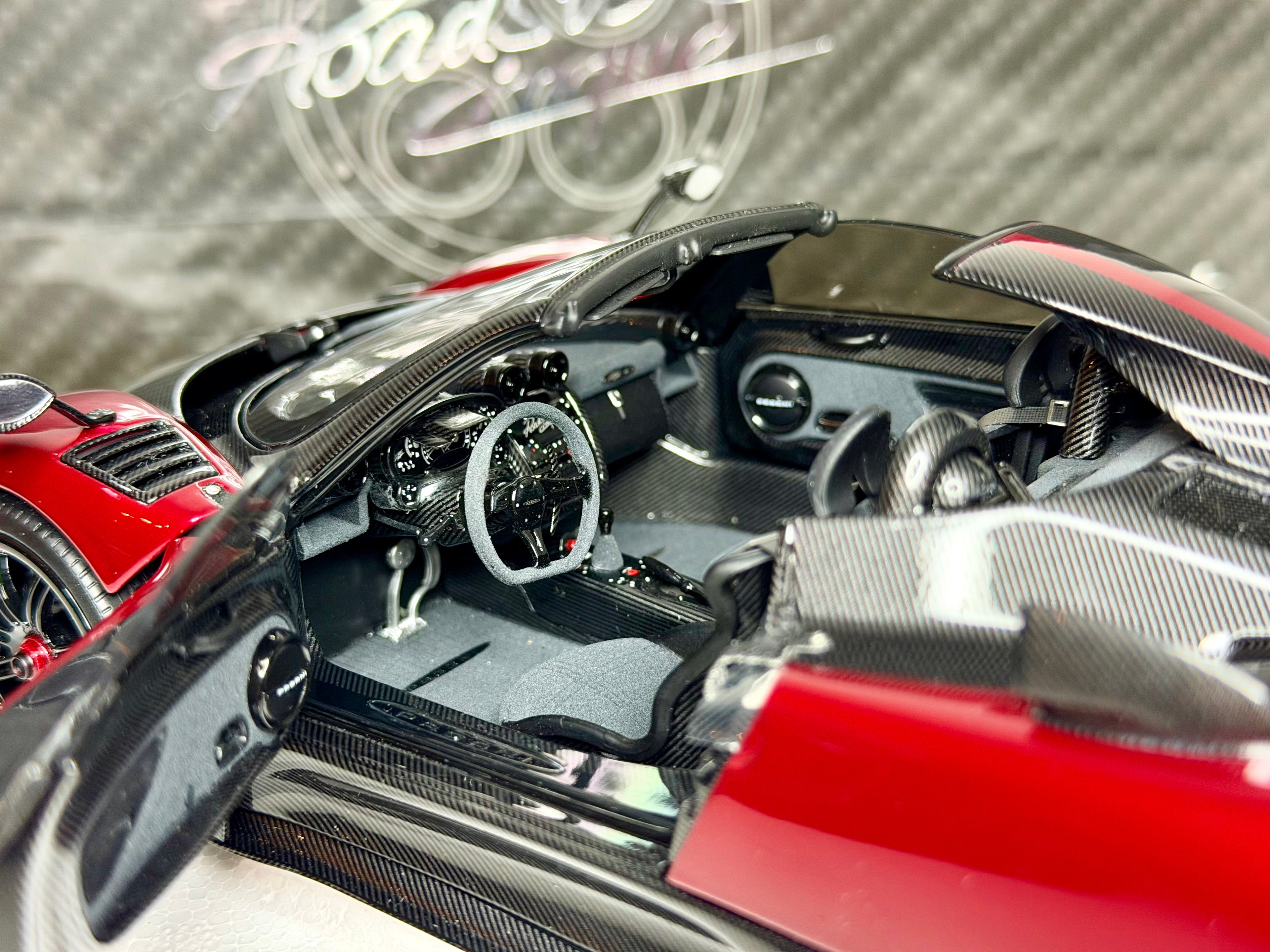 Almost Real 1/18 Scale Pagani Zonda Cinque Roadster 2009 Rosso Dubai Diecast Model