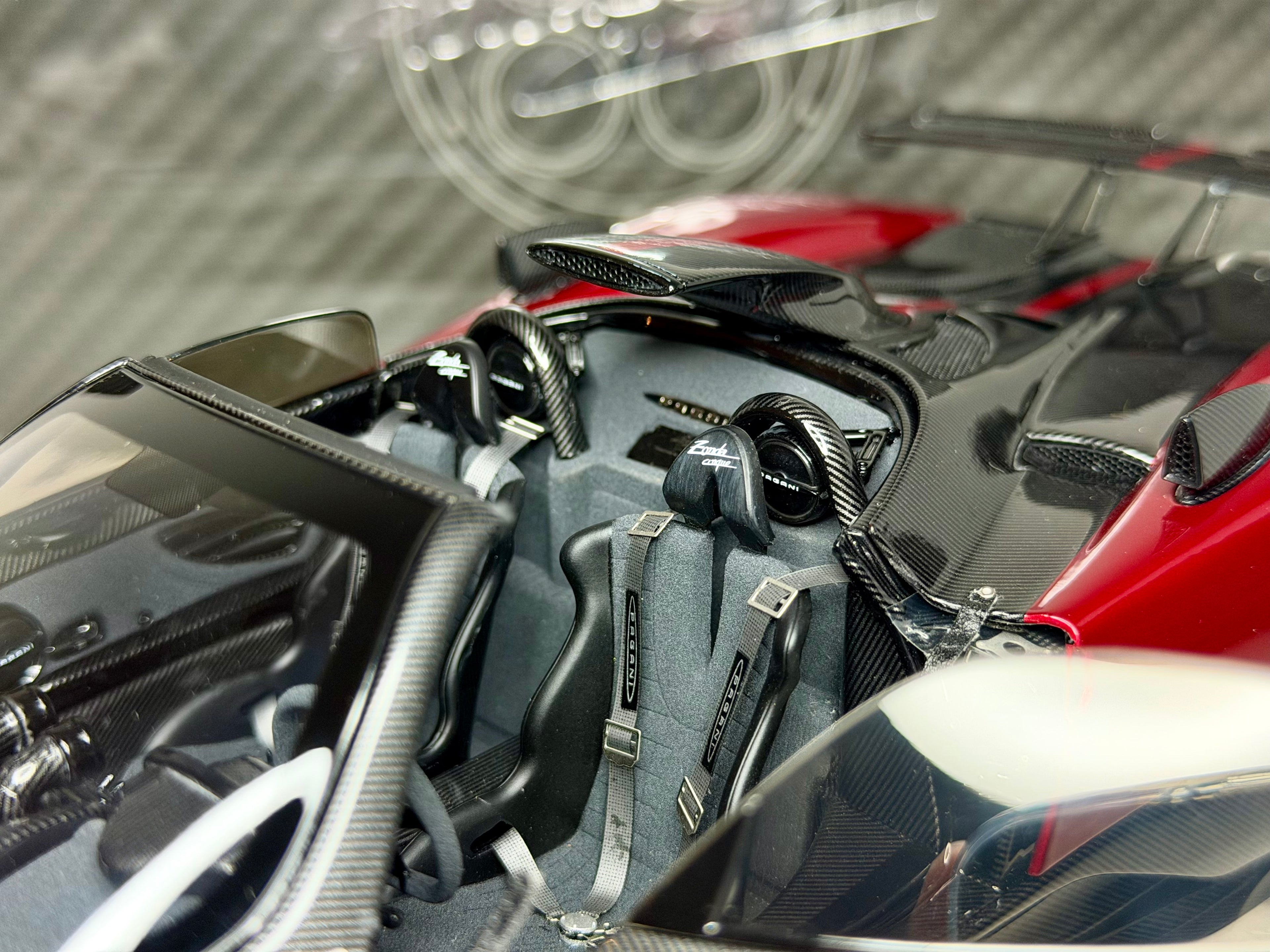 Almost Real 1/18 Scale Pagani Zonda Cinque Roadster 2009 Rosso Dubai Diecast Model