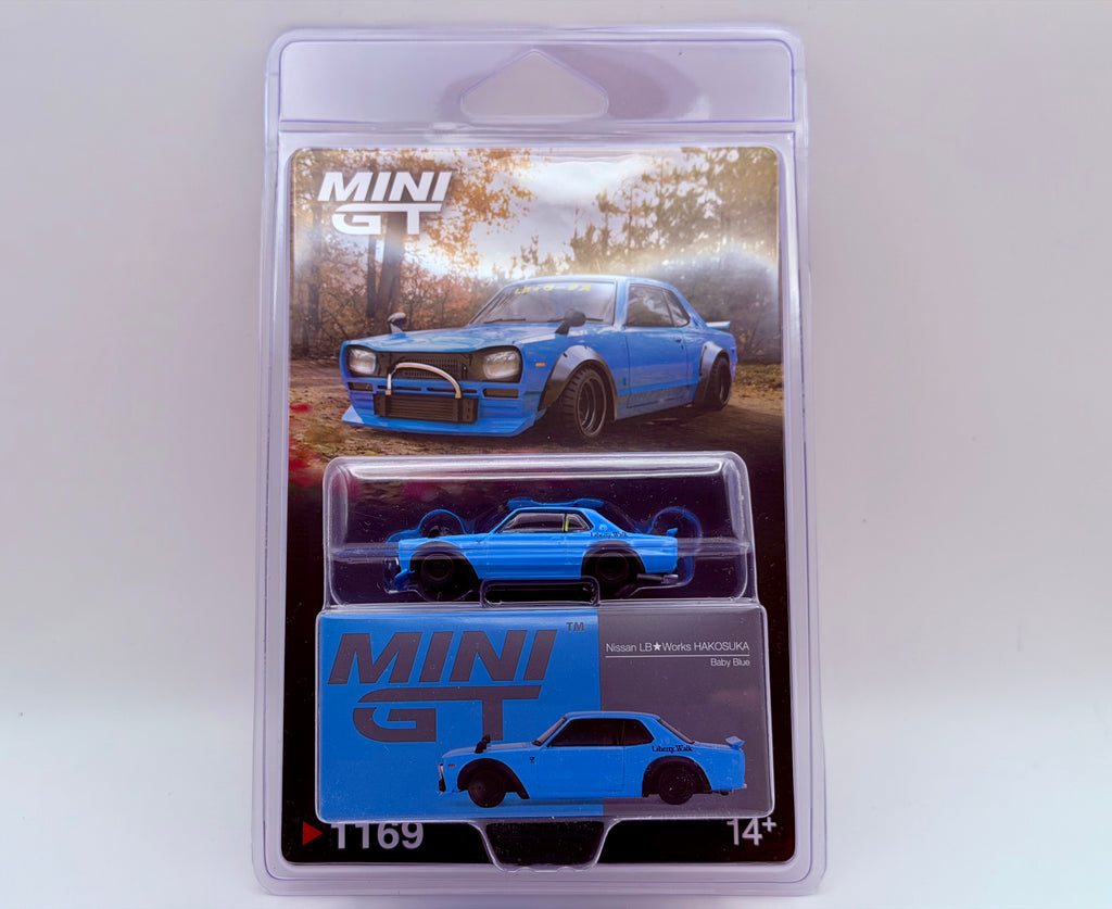 Mini GT 1:64 Nissan LB Works HAKOSUKA – Baby Blue #1169