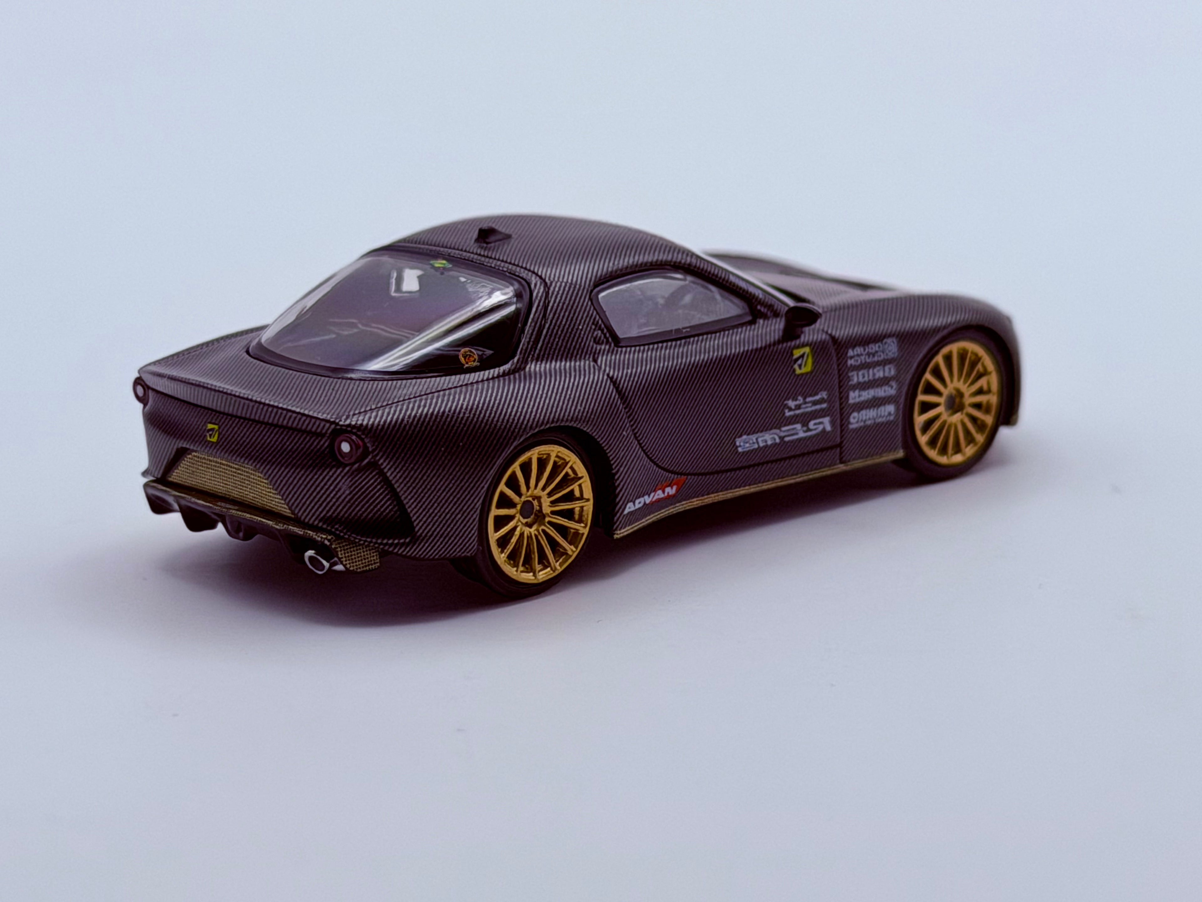 Mini GT 1:64 Mazda RX-7 RE-Amemiya Matsukiyo KOKU 3 Rotor NA-7 TAS 2025 Best Tuned Car Award – Carbon #1205