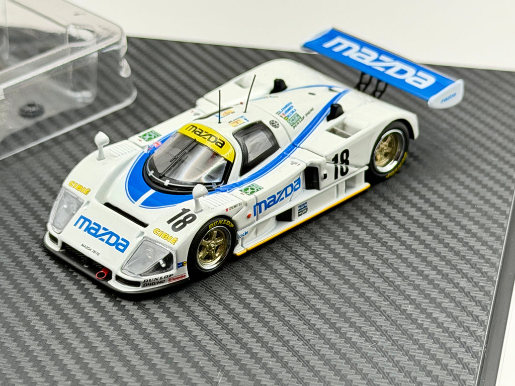 Motorhelix 1:64 Mazda 787B #18 White/Blue M60113