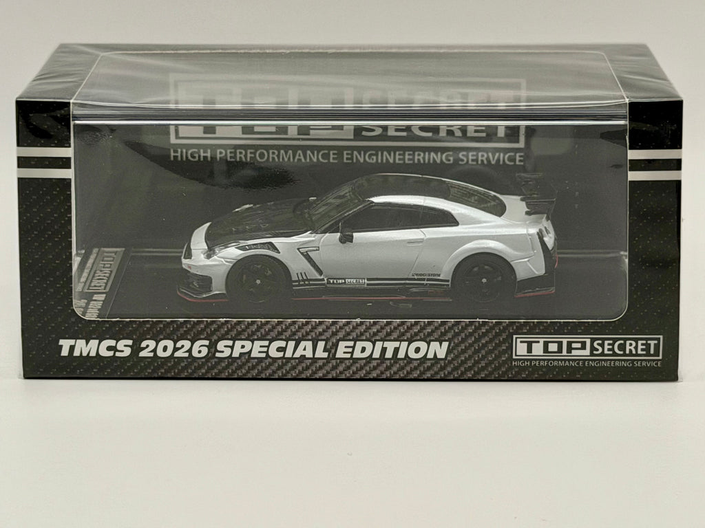 BM Creations 1:64 TOP SECRET R35 Matte Pearl White 64B0501 TMCS Malaysia 2026