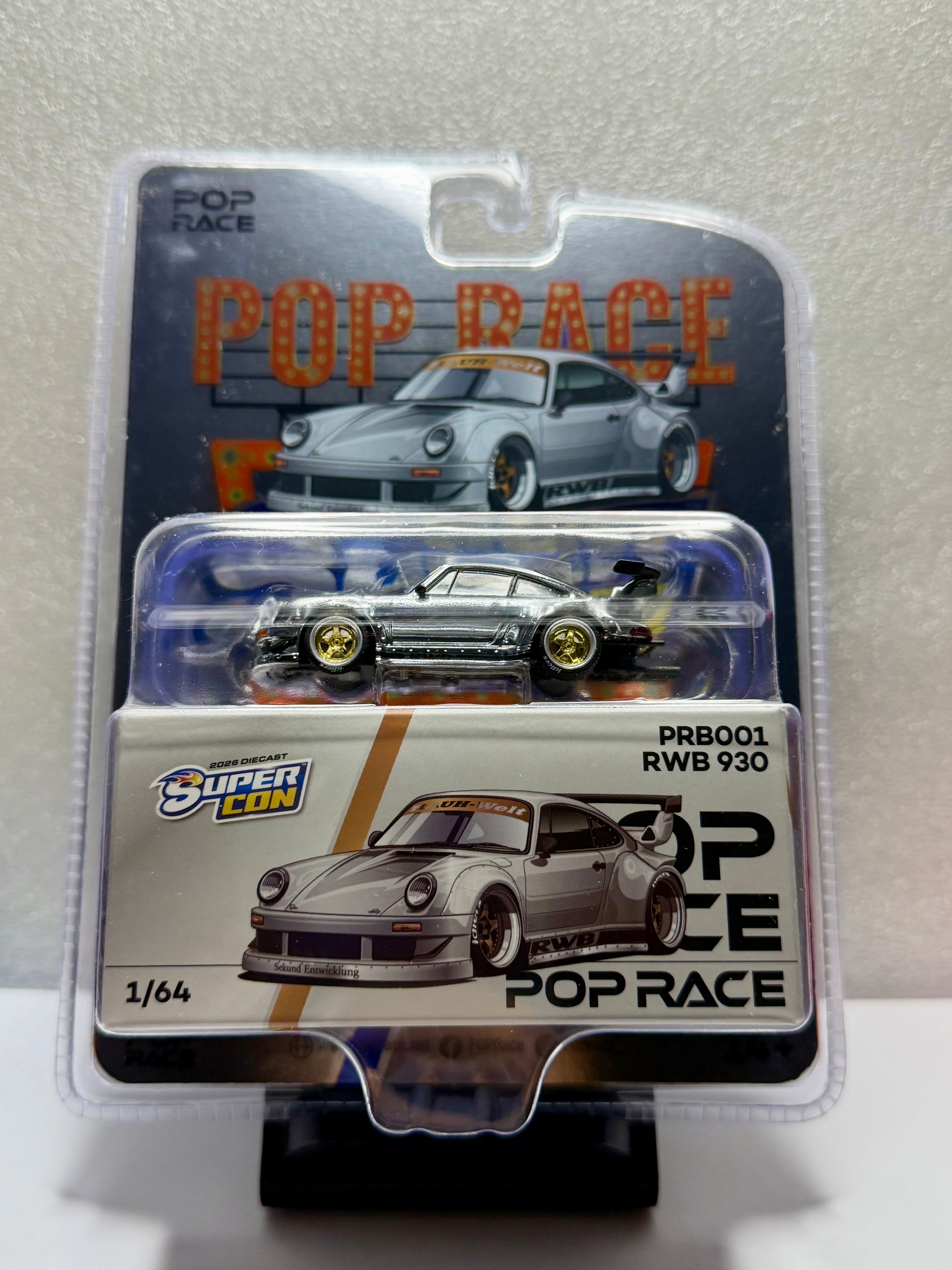 Pop Race RWB 930 Silver Chrome - Las Vegas Supercon 2026 PRB001