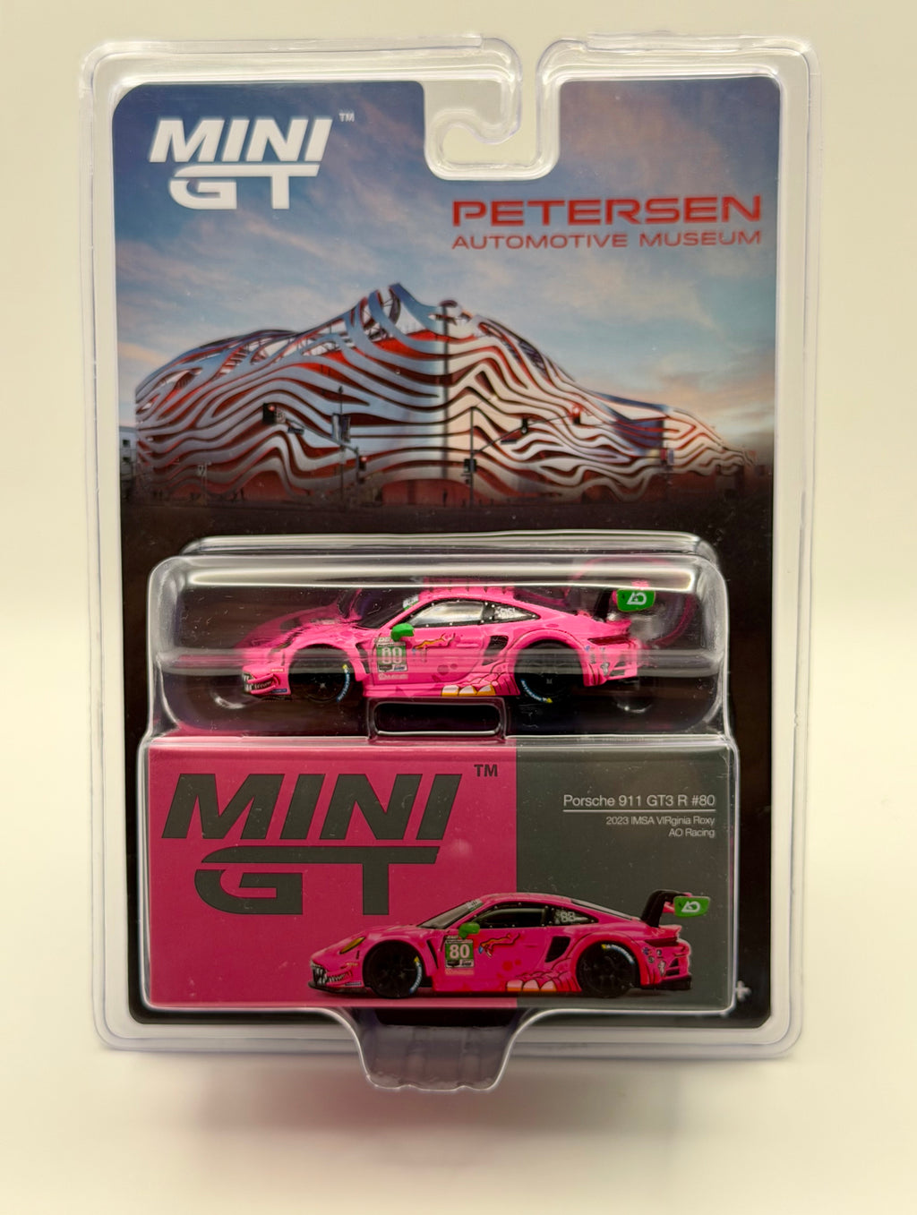 Mini GT 1:64 Porsche 911 GT3 R AO Racing #80 Roxy Petersen Museum Exclusive #872