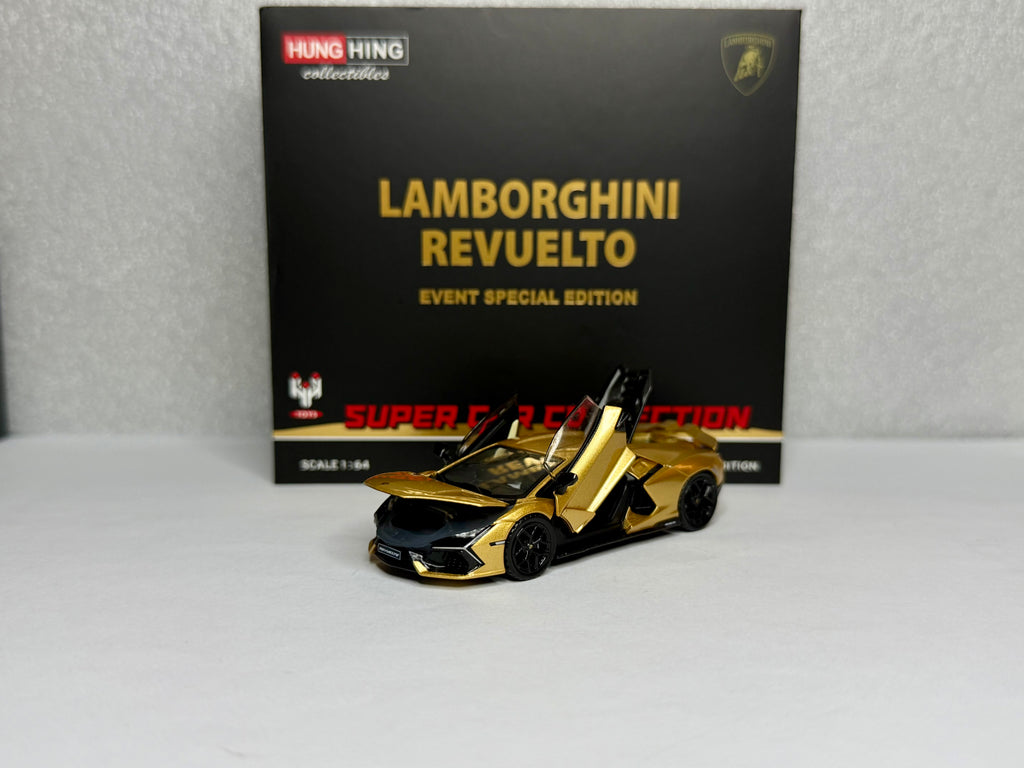 Hung Hing 1:64 ランボルギーニ レヴエルト ゴールドメタリック HEC 2026 エクスクルーシブ
