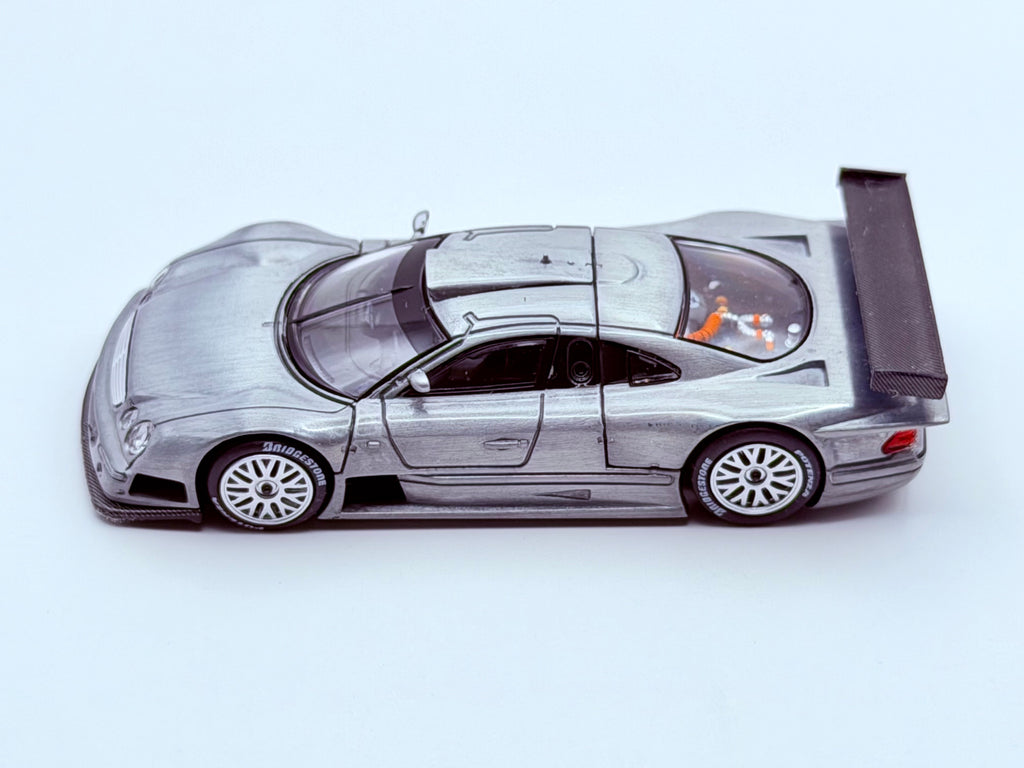 Pop Race x VDX 1:64 Mercedes-Benz CLK GTR Raw Metal Hong Kong Toycar Salon 2026 Exclusive