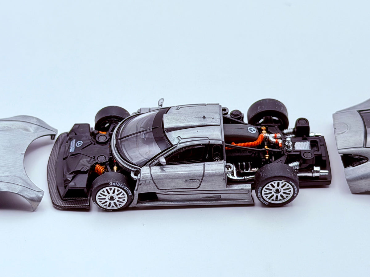 Pop Race x VDX 1:64 Mercedes-Benz CLK GTR Raw Metal Hong Kong Toycar Salon 2026 Exclusive