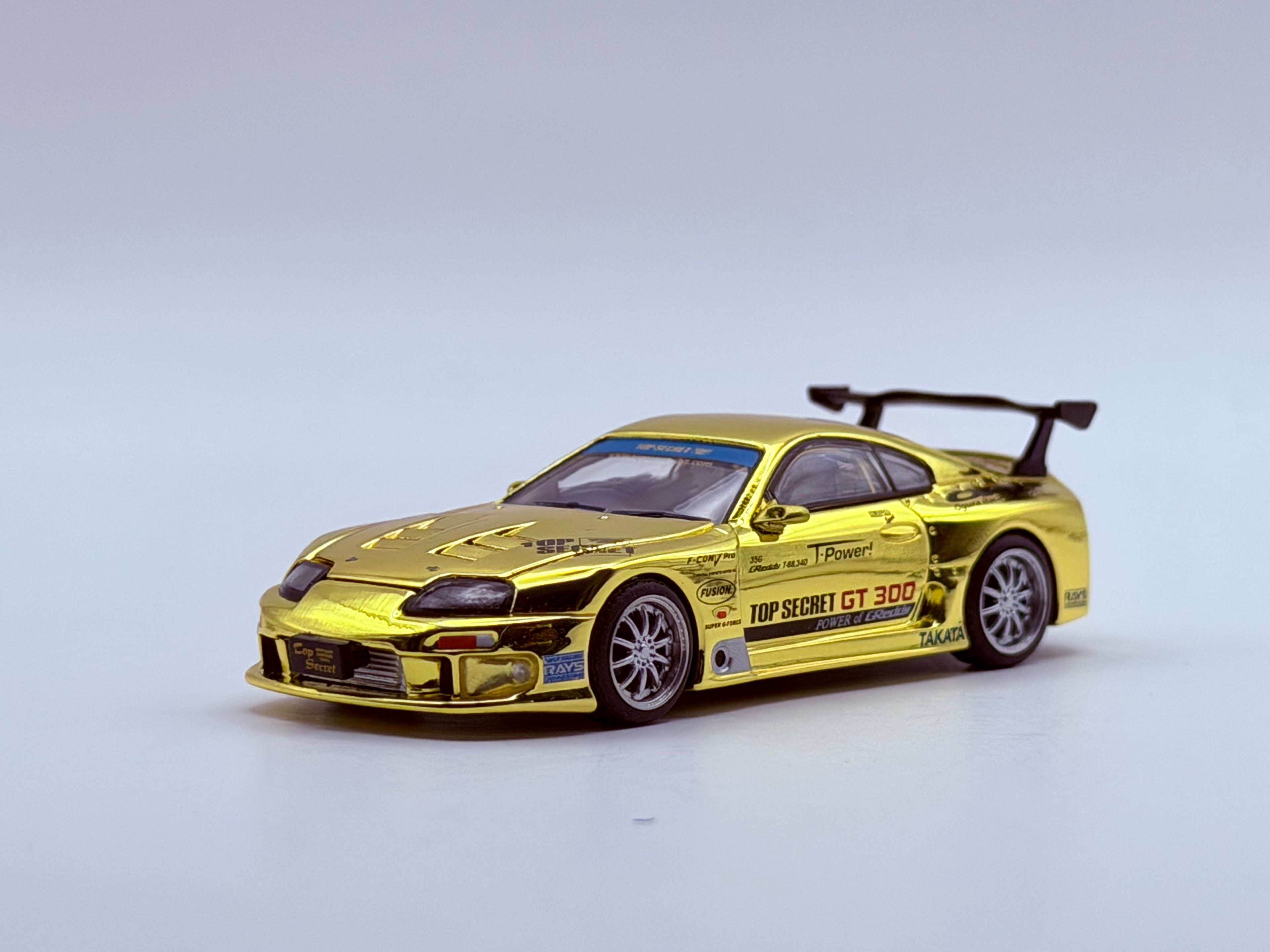 Pop Race 1:64 Top Secret GT300 Supra Chrome Gold Hong Kong Toycar Salon 2026