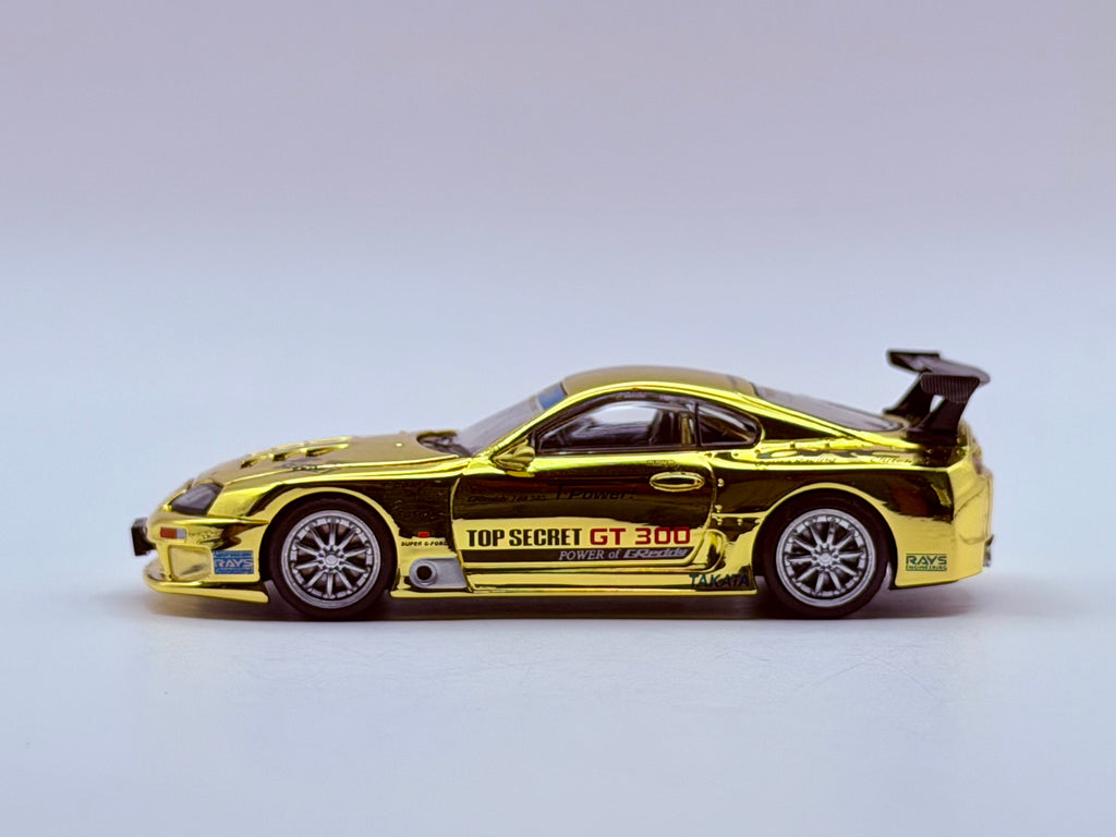 Pop Race 1:64 Top Secret GT300 Supra Chrome Gold Hong Kong Toycar Salon 2026