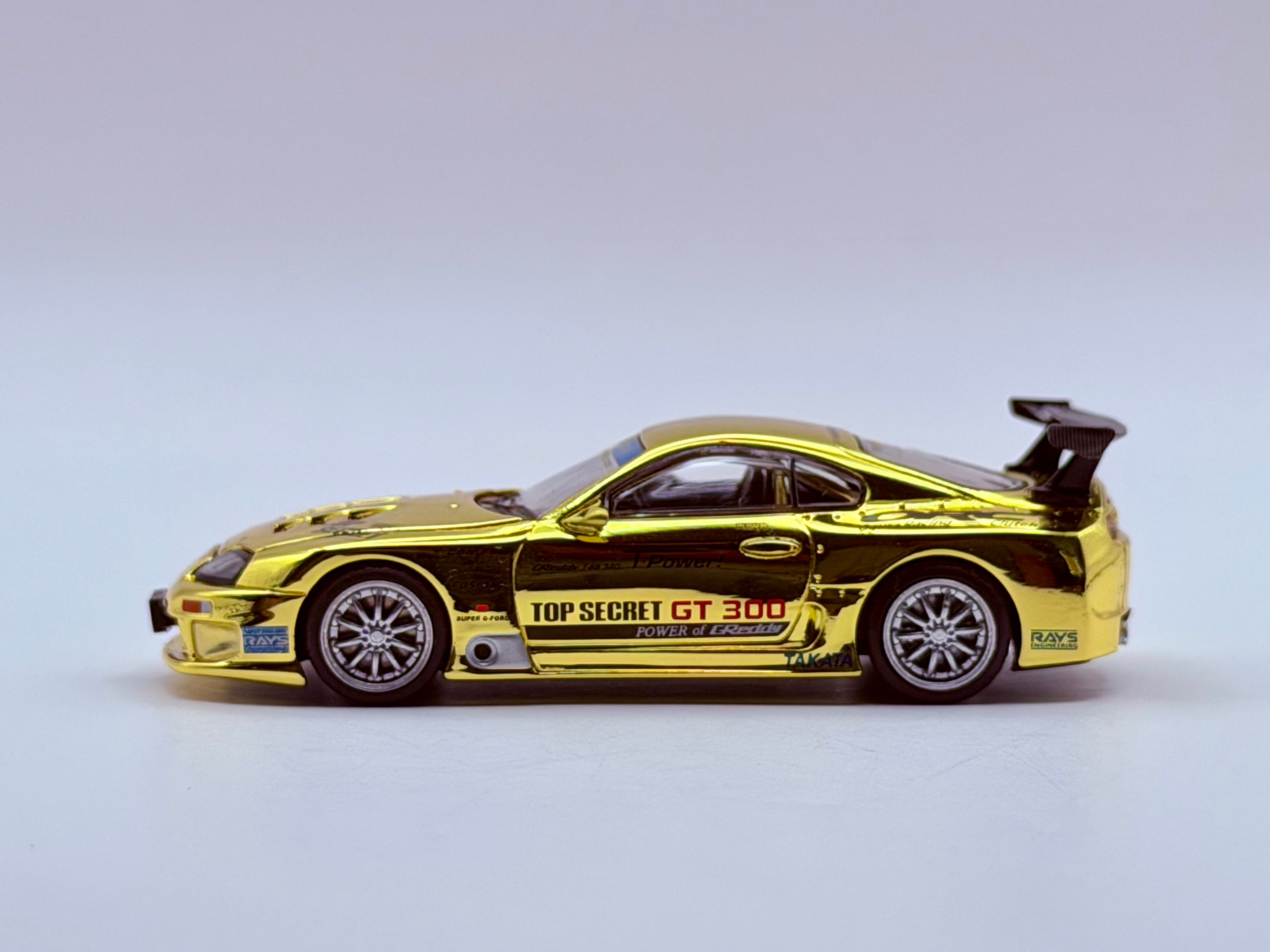Pop Race 1:64 Top Secret GT300 Supra Chrome Gold Hong Kong Toycar Salon 2026