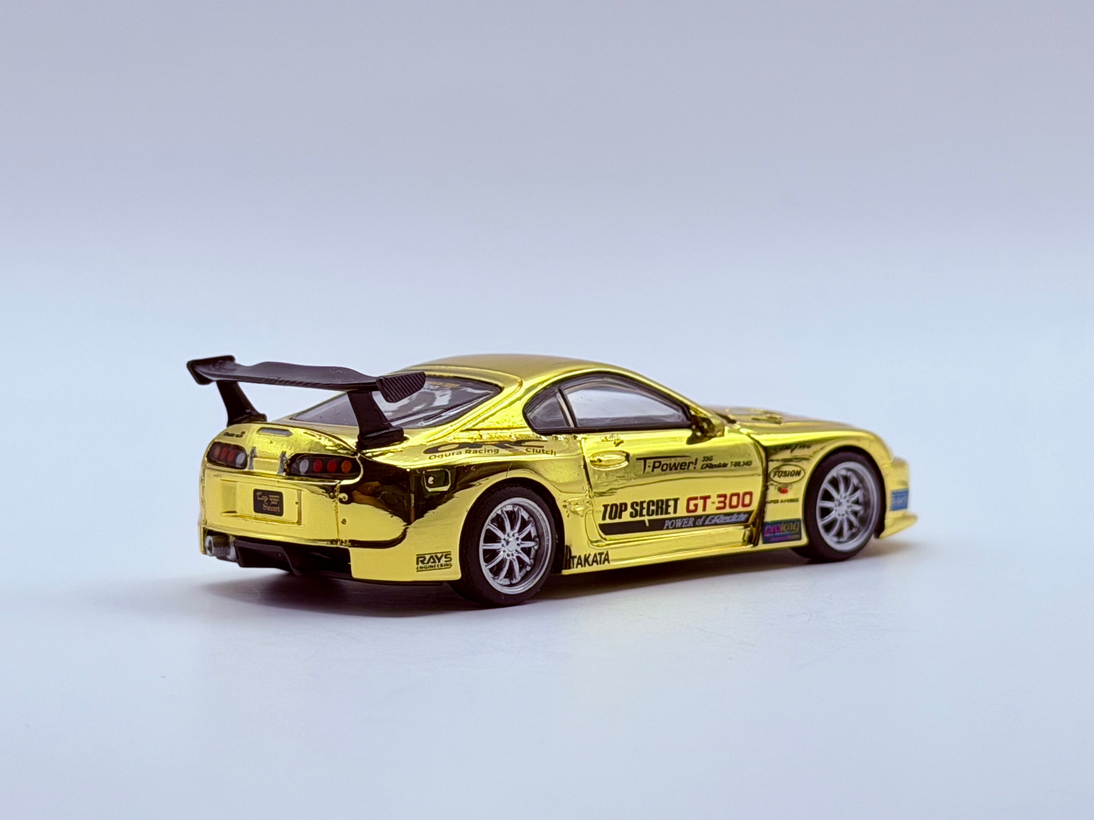 Pop Race 1:64 Top Secret GT300 Supra Chrome Gold Hong Kong Toycar Salon 2026