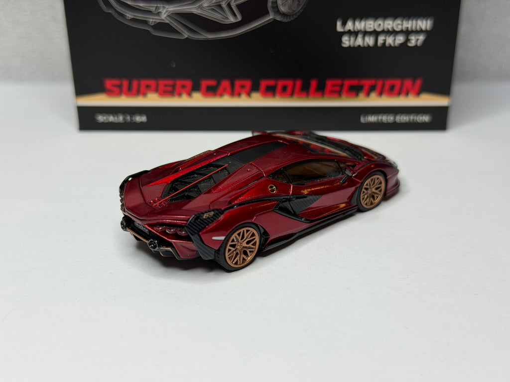 SALE! HUNG HING Toys 1/64 Lamborghini Sian FKP37 Red Heat-Deformed Plastic