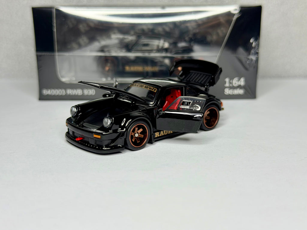 FG 1:64 RWB 930 Full-Open Black Diecast