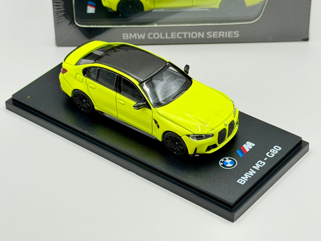Almost Real 1:64 BMW M3 G80(Sao Paulo Yellow/Java Green/Twilight Purple)