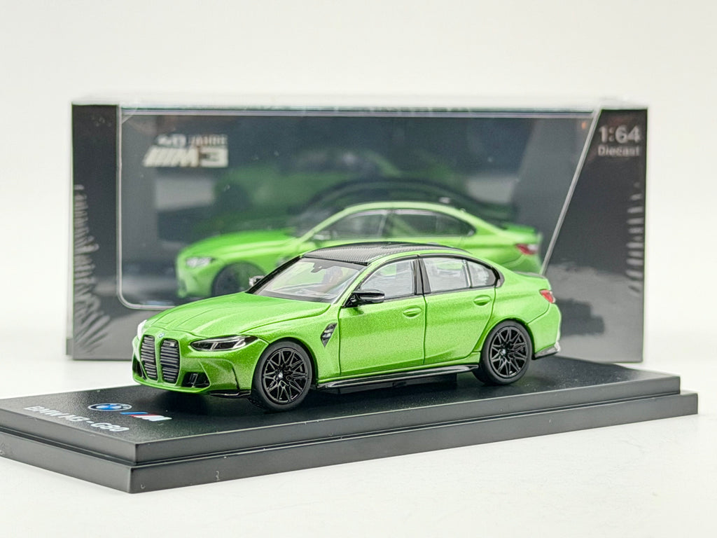 Almost Real 1:64 BMW M3 G80(Sao Paulo Yellow/Java Green/Twilight Purple)