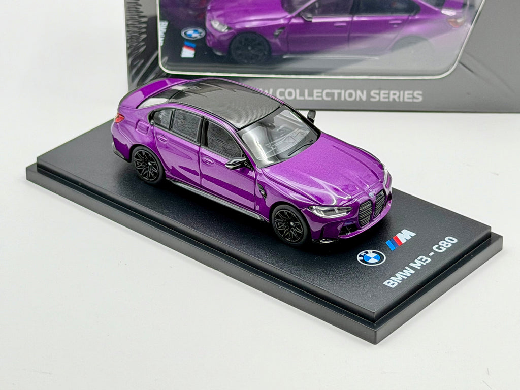 Almost Real 1:64 BMW M3 G80(Sao Paulo Yellow/Java Green/Twilight Purple)