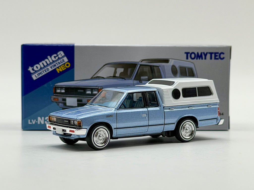 Tomica Limited Vintage NEO 1:64  LV-N374a Nissan Truck King Cab (Blue Mist) North American Spec