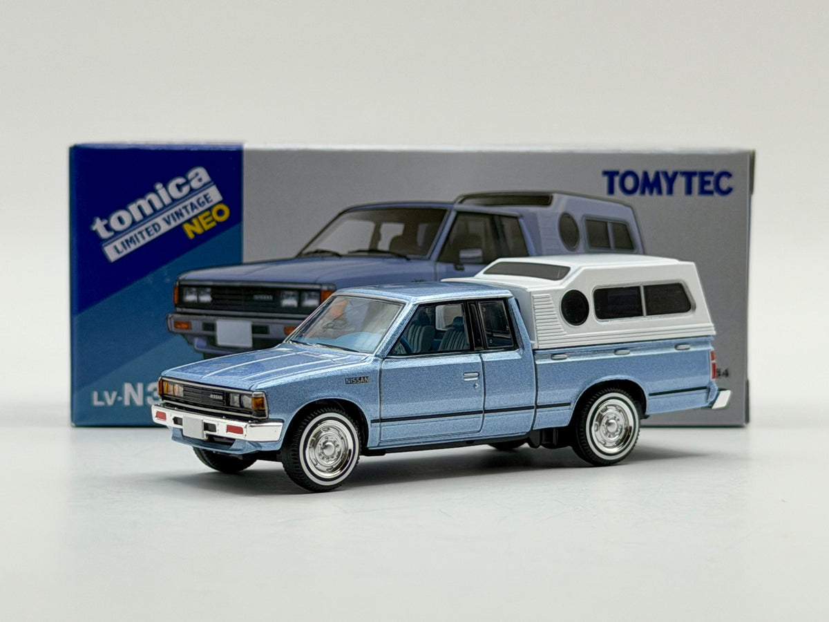 Tomica Limited Vintage NEO 1:64  LV-N374a Nissan Truck King Cab (Blue Mist) North American Spec