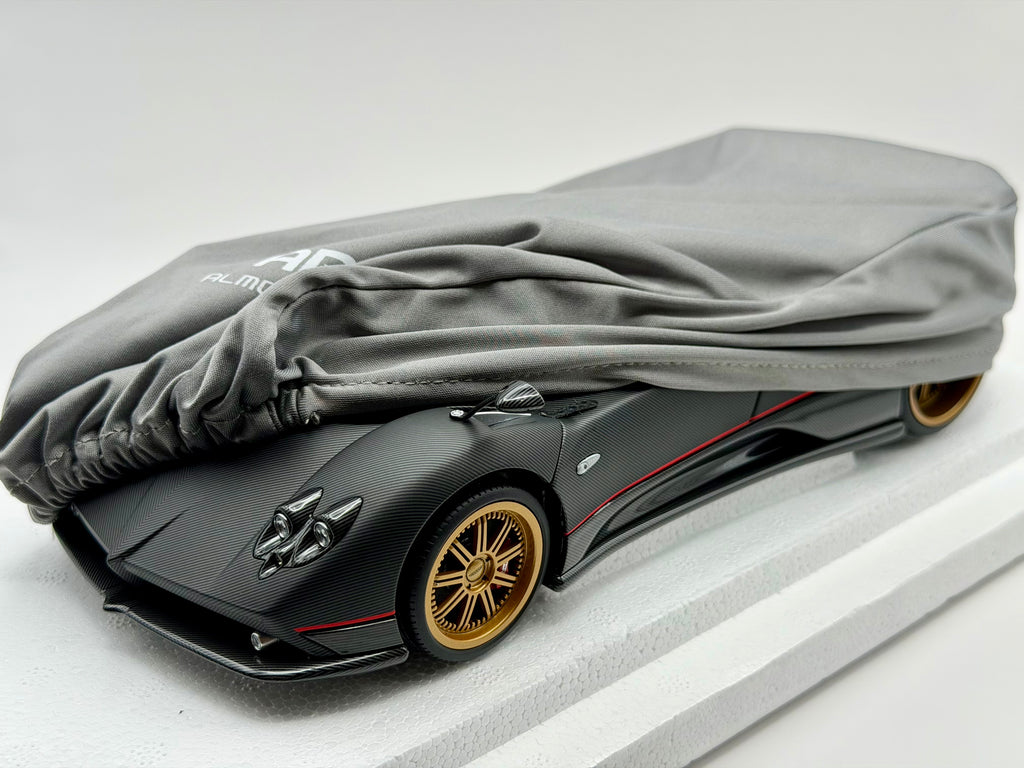Almost Real 1:18 Pagani Zonda F 2005 Matt Carbon Black with Red Stripe