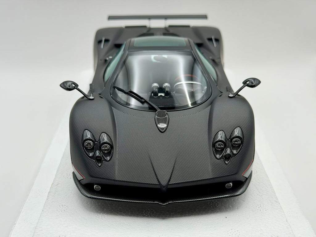 Almost Real 1:18 Pagani Zonda F 2005 Matt Carbon Black with Red Stripe