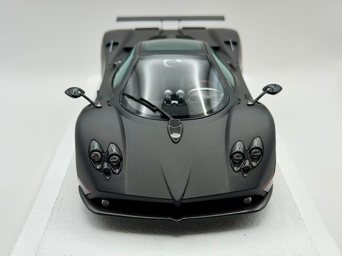 Almost Real 1:18 Pagani Zonda F 2005 Matt Carbon Black with Red Stripe