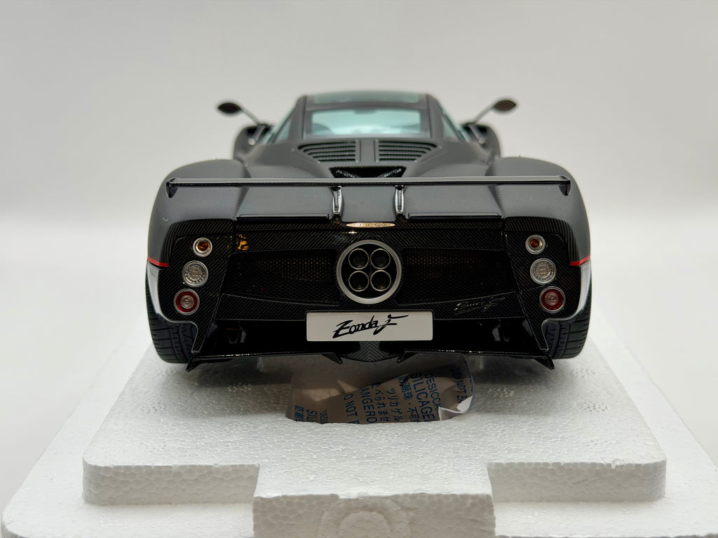Almost Real 1:18 Pagani Zonda F 2005 Matt Carbon Black with Red Stripe