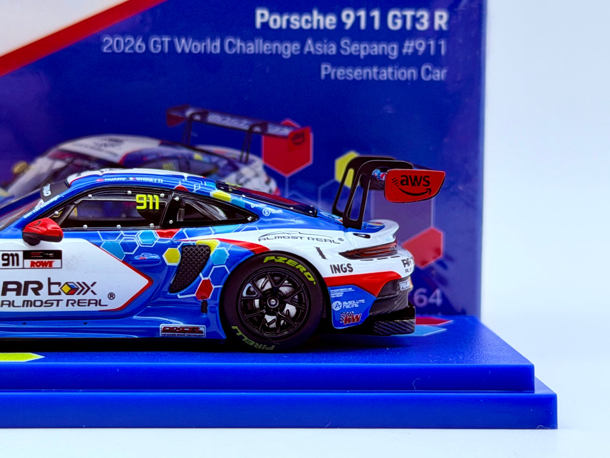 Almost Real 1:64 Porsche 911 GT3 R #911 - 2026 GT World Challenge Asia Sepang Presentation Car