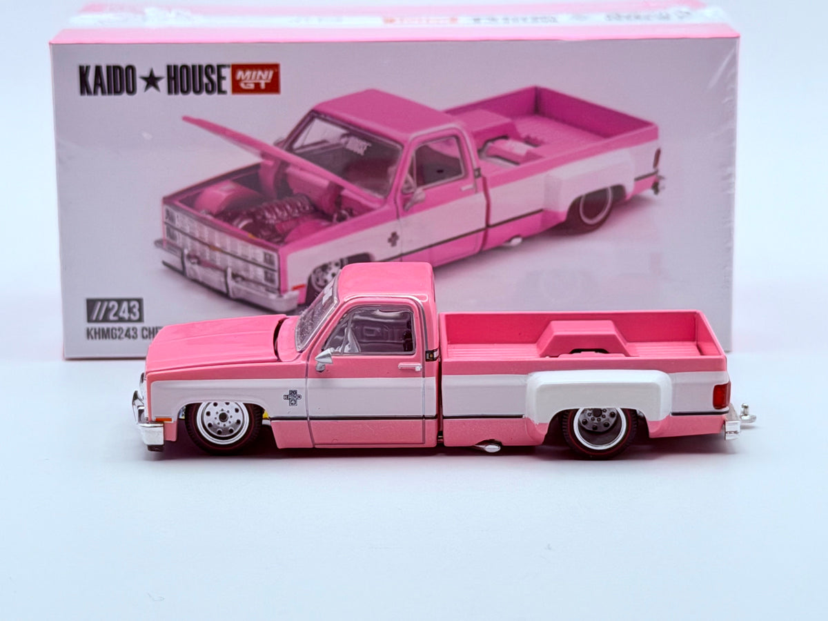 Mini GT x Kaido House 1:64 Chevrolet Silverado Dually Vintage Spec V2 Pink #243