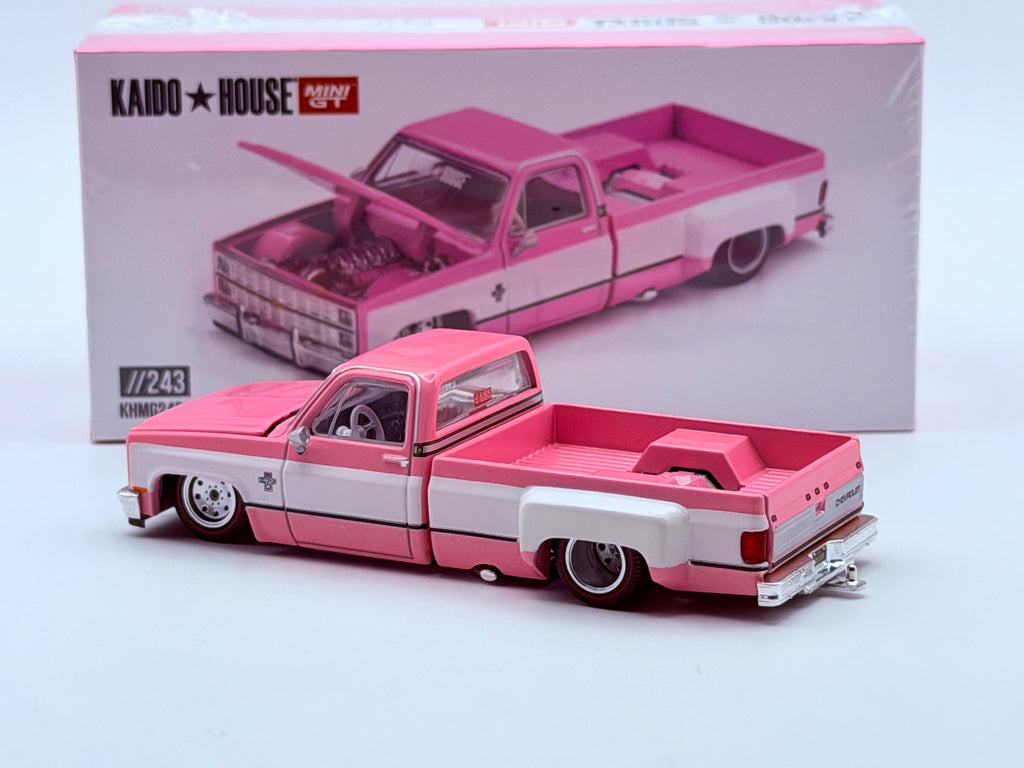 Mini GT x Kaido House 1:64 Chevrolet Silverado Dually Vintage Spec V2 Pink #243