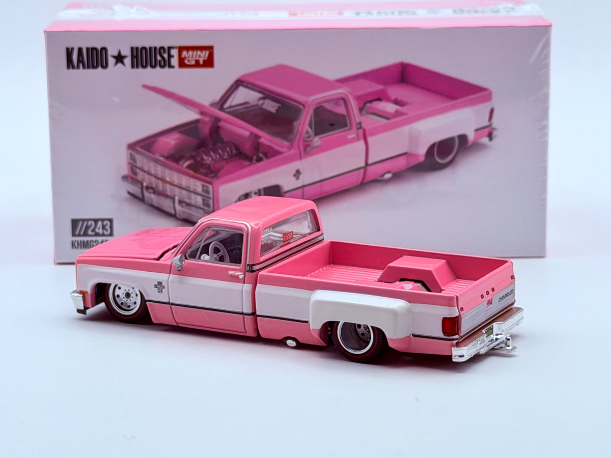 Mini GT x Kaido House 1:64 Chevrolet Silverado Dually Vintage Spec V2 Pink #243
