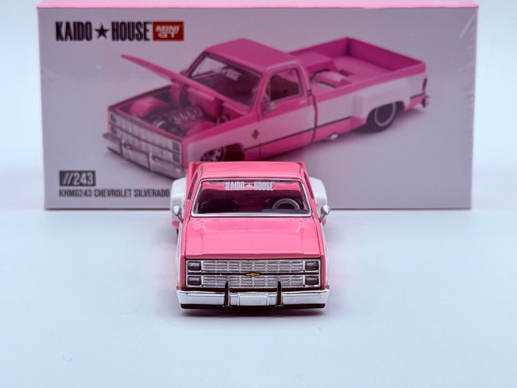 Mini GT x Kaido House 1:64 Chevrolet Silverado Dually Vintage Spec V2 Pink #243