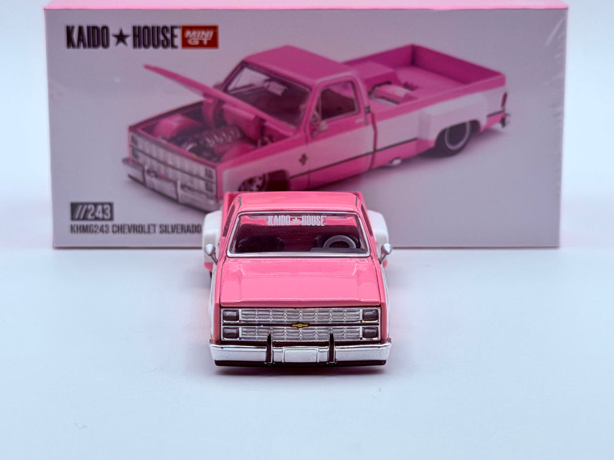 Mini GT x Kaido House 1:64 Chevrolet Silverado Dually Vintage Spec V2 Pink #243
