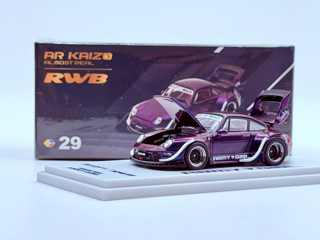 Almost Real 1:64 KAIZO RWB 993 Army Girl Special Edition – Candy Purple