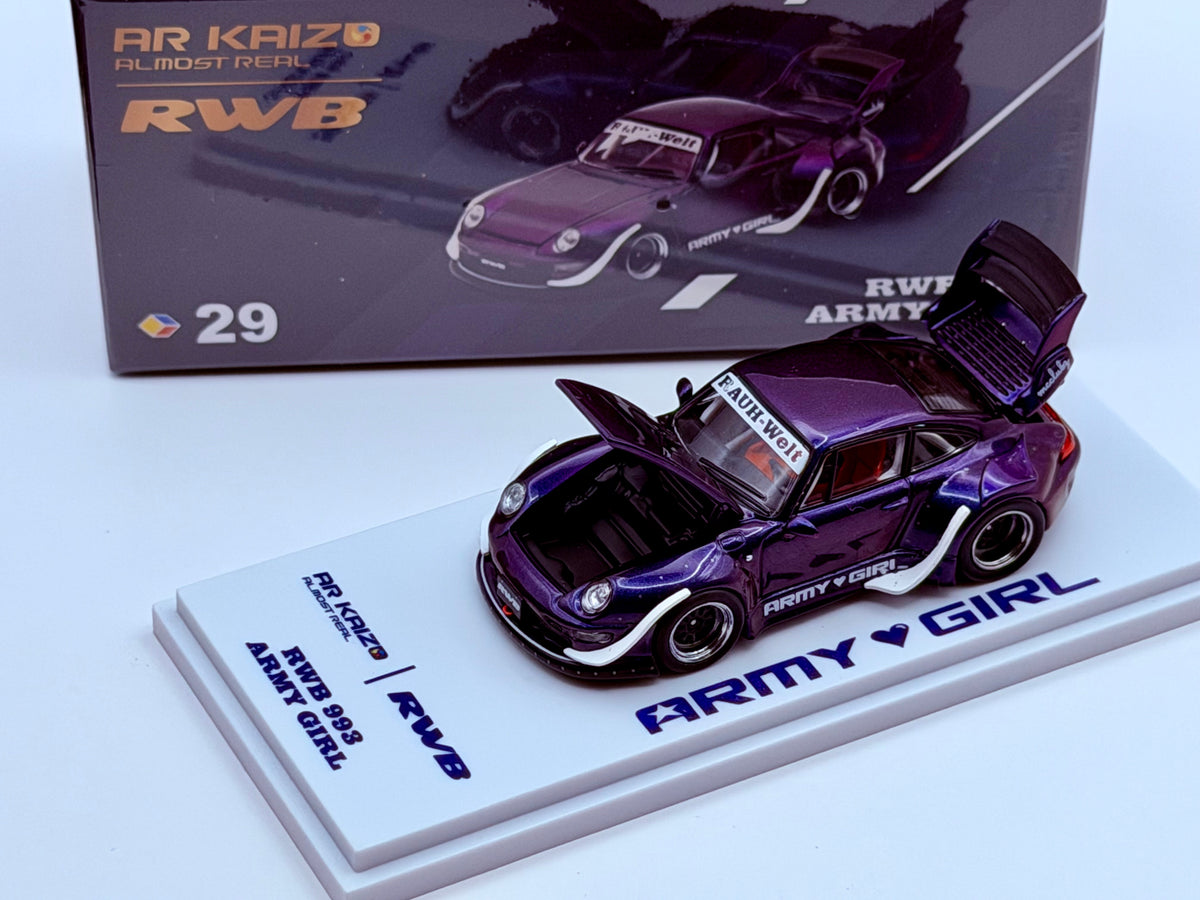 Almost Real 1:64 KAIZO RWB 993 Army Girl Special Edition – Candy Purple