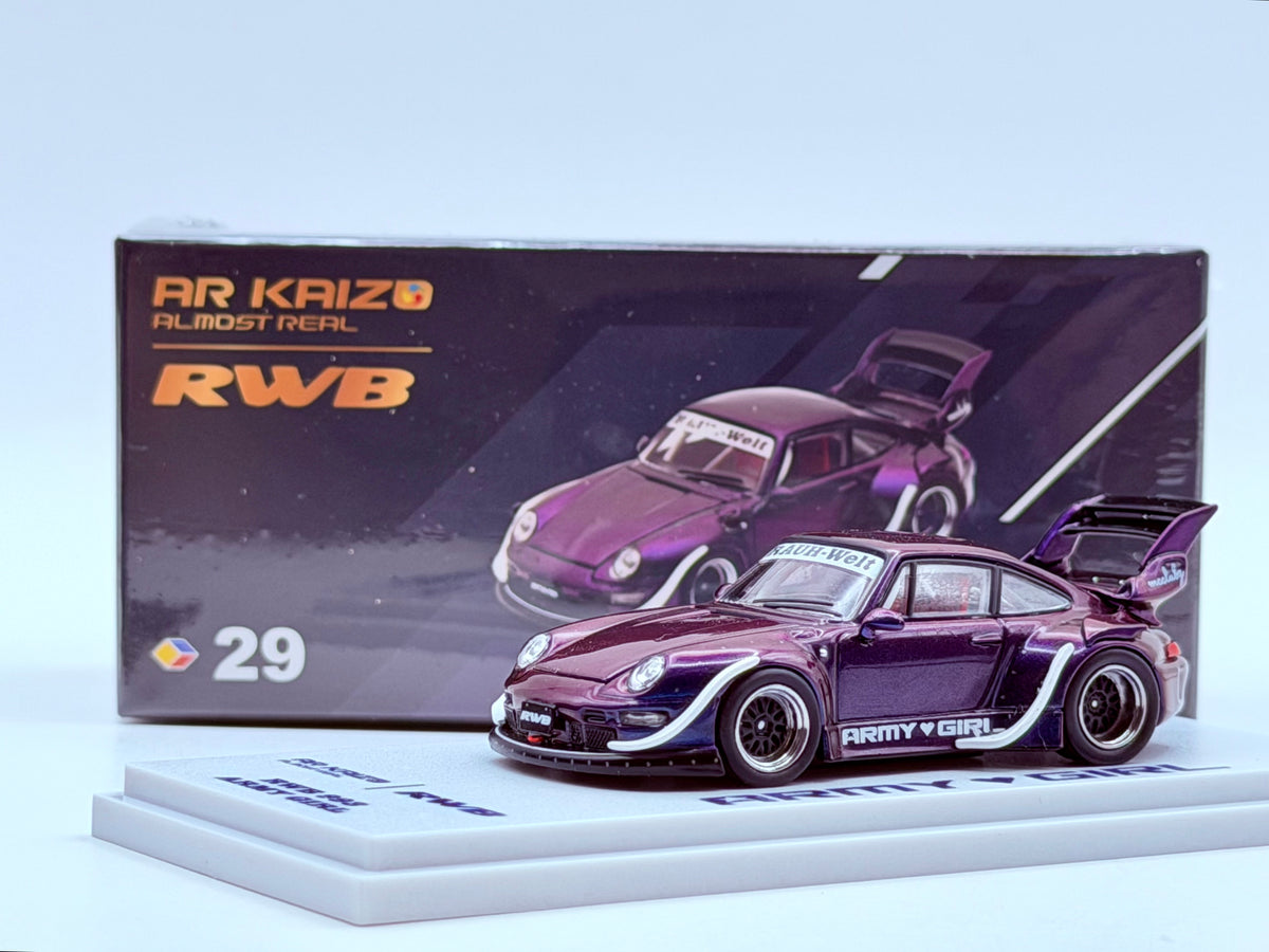 Almost Real 1:64 KAIZO RWB 993 Army Girl Special Edition – Candy Purple