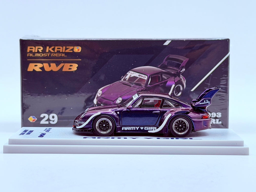 Almost Real 1:64 KAIZO RWB 993 Army Girl Special Edition – Candy Purple
