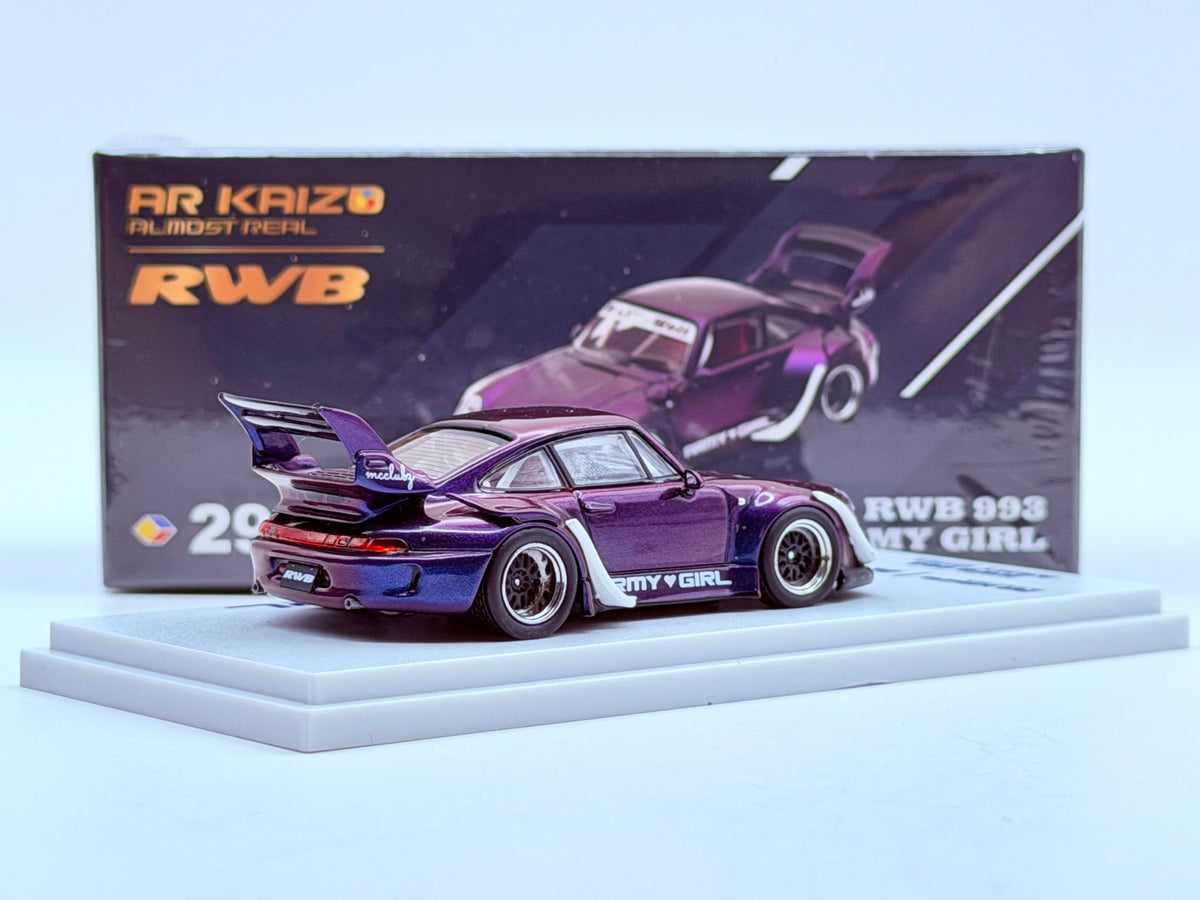 Almost Real 1:64 KAIZO RWB 993 Army Girl Special Edition – Candy Purple