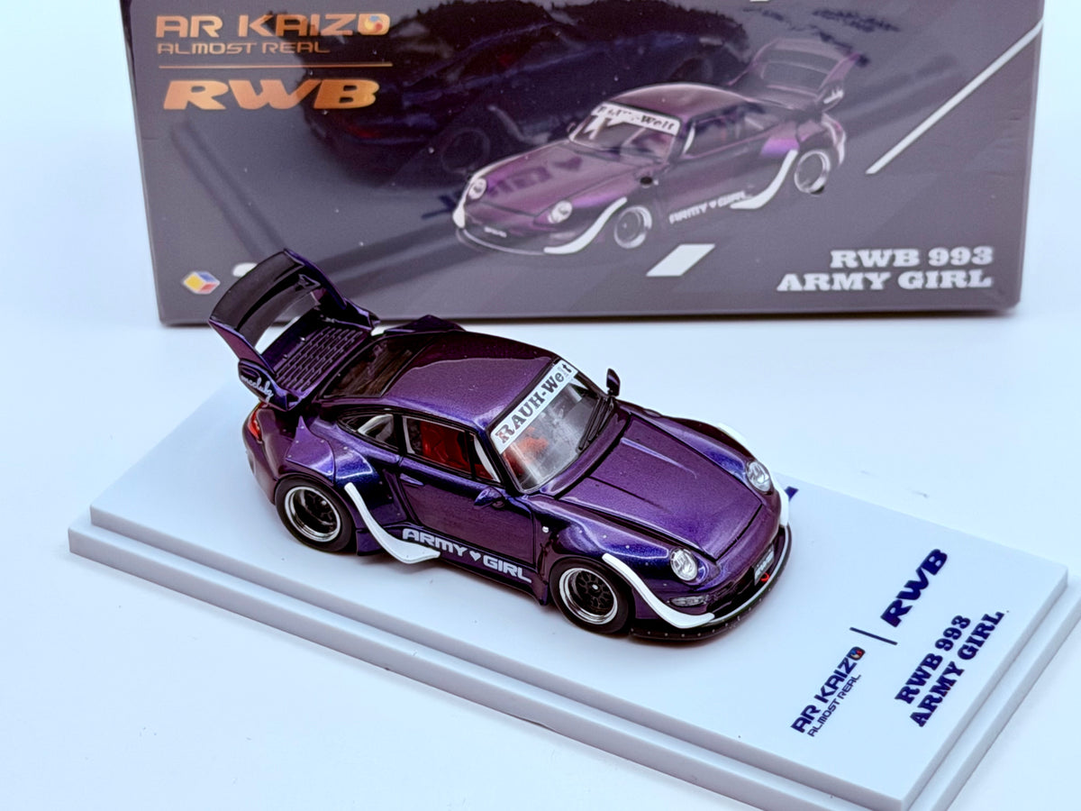 Almost Real 1:64 KAIZO RWB 993 Army Girl Special Edition – Candy Purple