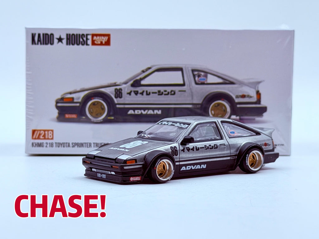 CHASE! Mini GT x Kaido House 1:64 Toyota AE86 Sprinter Trueno Kaido Street V2 #218