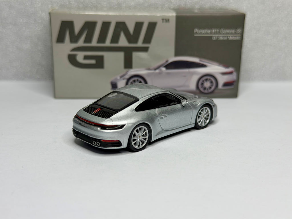 Mini GT 1:64 ポルシェ 911 カレラ 4S GT シルバーメタリック #303 開封済み